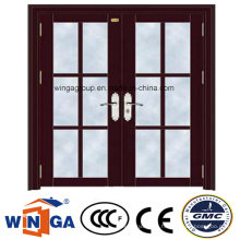 Project Double Size Security Steel Glass Door with Ce (W-GD-20)